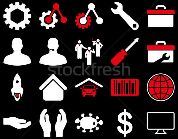 Herramientas iconos estilo Foto stock © ahasoft