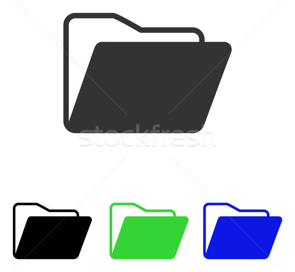 Open cartella vettore icona illustrazione stile Foto d'archivio © ahasoft
