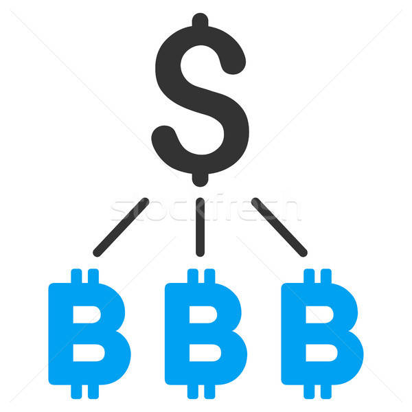 Dollar Bitcoin Links Flat Icon Stock photo © ahasoft