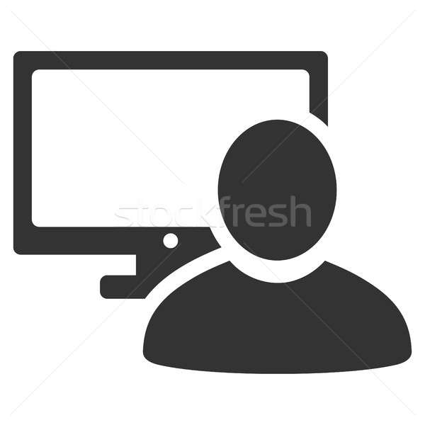 Computer User Flat Icon Stock photo © ahasoft