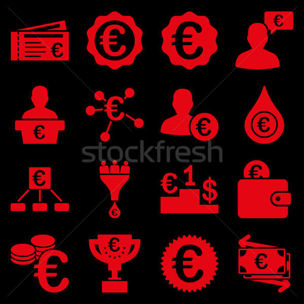 Euros bancario negocios servicio herramientas iconos Foto stock © ahasoft