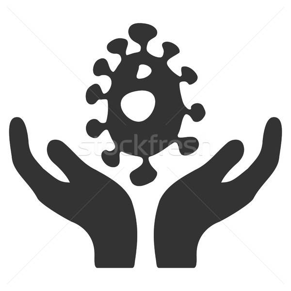 Biotechnologie vector icon grijs interface pictogram Stockfoto © ahasoft