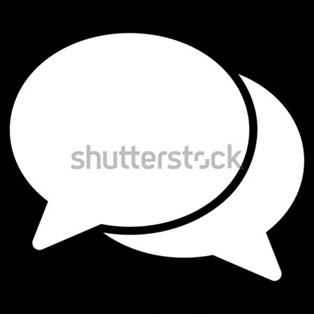 Message Cloud Flat Raster Icon Stock photo © ahasoft