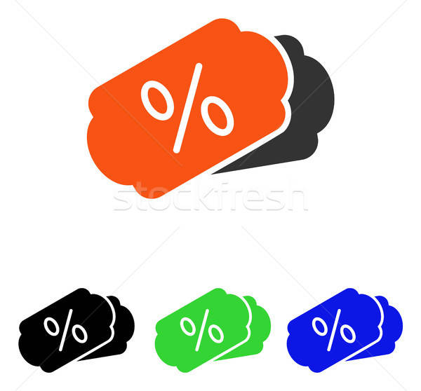 Stock photo: Discount Coupons Flat Vector Icon