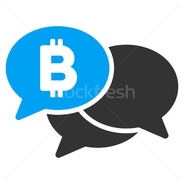 Bitcoin Webinar Messages Flat Icon Stock photo © ahasoft