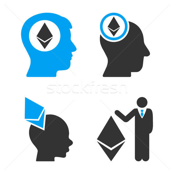 Ethereum Banker Vector Icon Set Stock photo © ahasoft