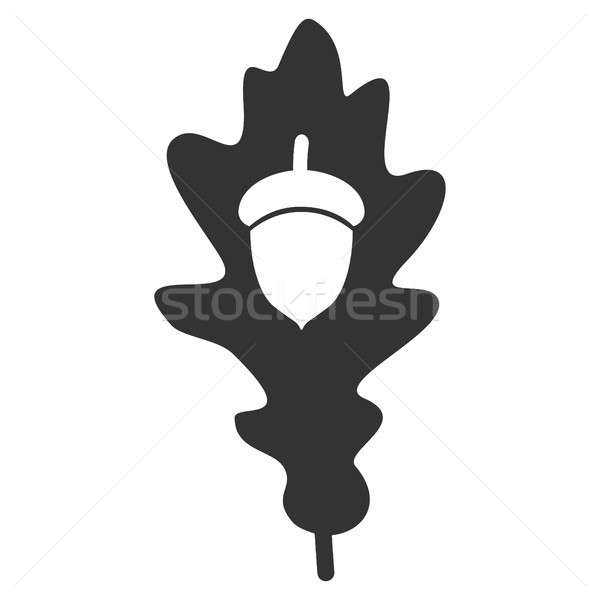 Roble bellota icono estilo gráfico gris Foto stock © ahasoft