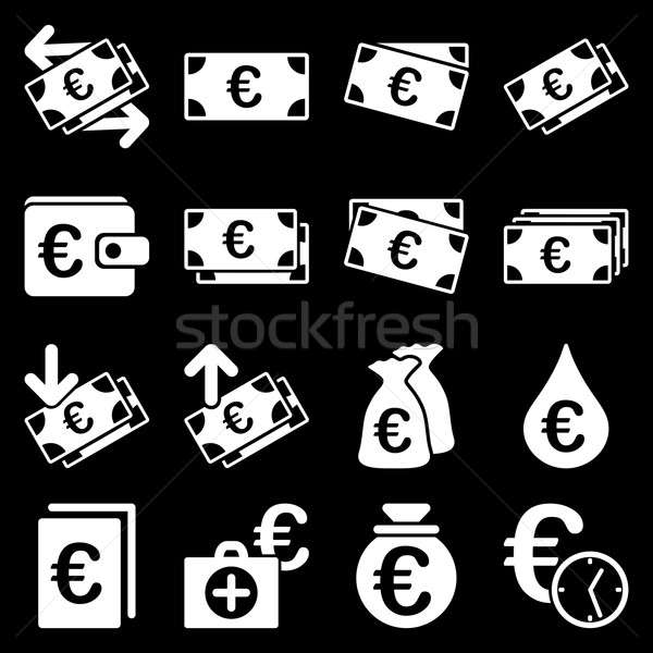 Stock photo: Euro banking business and service tools icons