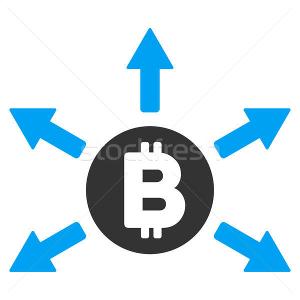 Bitcoin kibocsátás ikon vektor alkalmazás web design Stock fotó © ahasoft