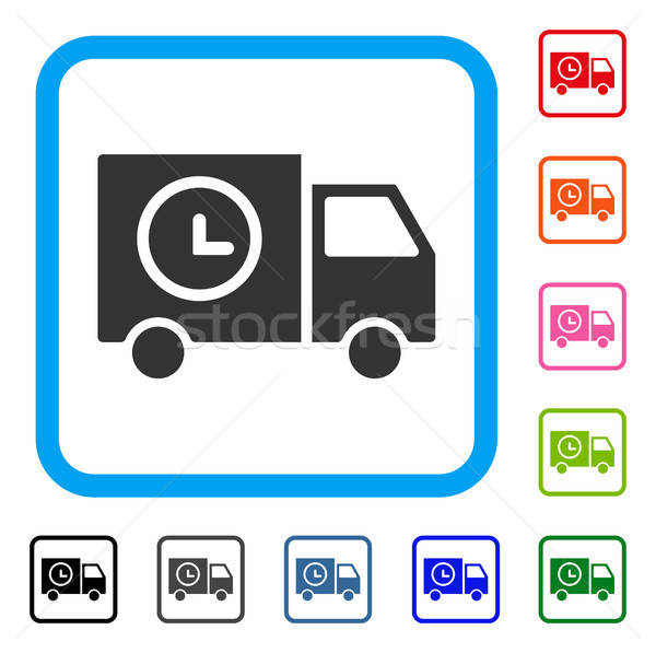 Shipment Schedule Van Framed Icon Stock photo © ahasoft