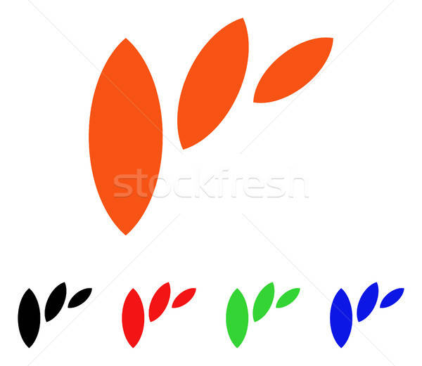 Flora Leaf Abstraction Vector Icon Stock photo © ahasoft