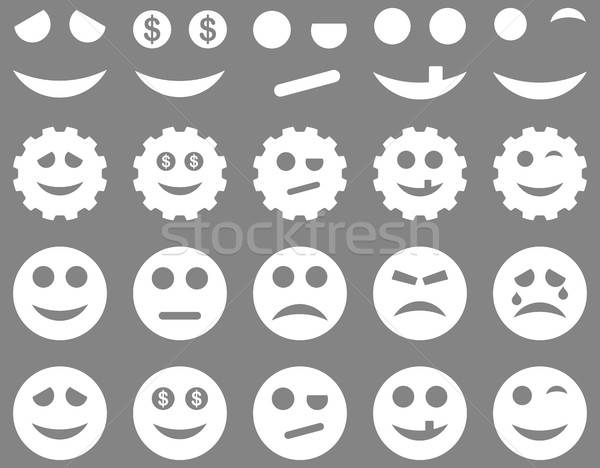 Tools, gears, smiles, emoticons icons Stock photo © ahasoft