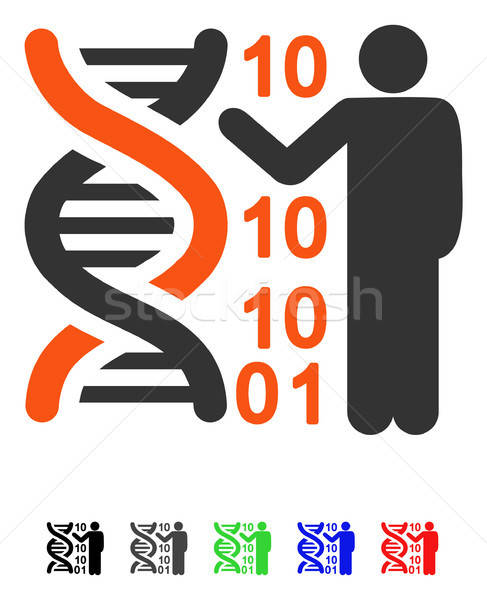 DNA Code Report Flat Icon Stock photo © ahasoft