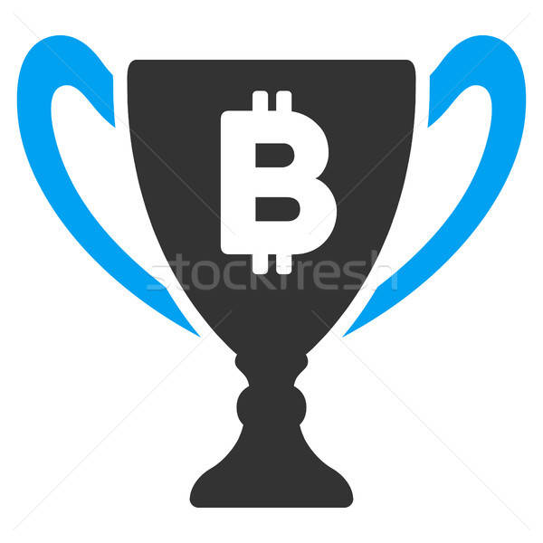 Bitcoin Award Cup Flat Icon Stock photo © ahasoft