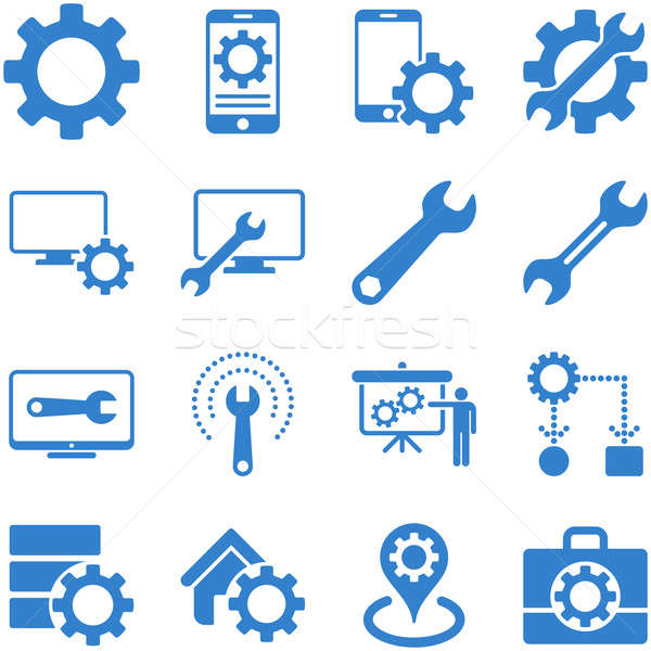 Stock foto: Optionen · Service · Werkzeuge · Stil · Symbole