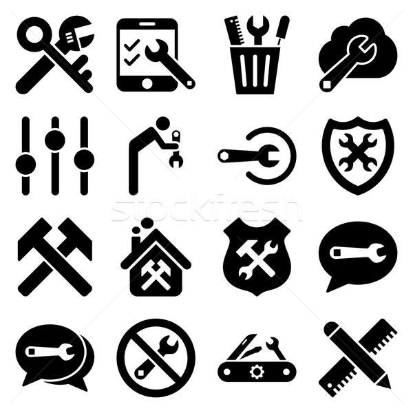 Stock photo: Options and service tools icon set