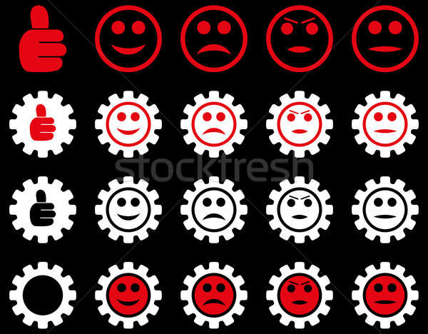 Settings and Smile Gears Icons Stock photo © ahasoft