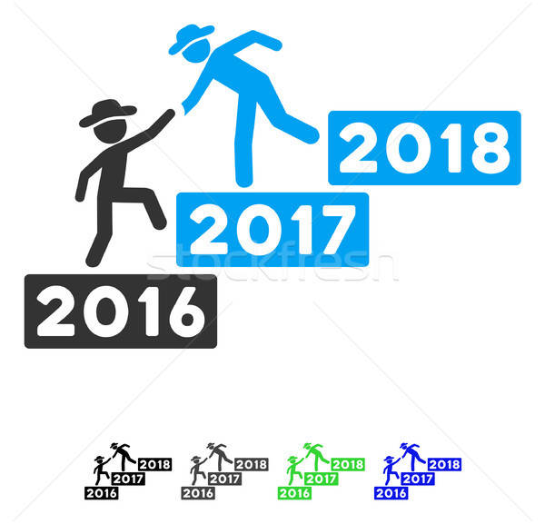 2017 Business Training Stairs Flat Icon Stock photo © ahasoft
