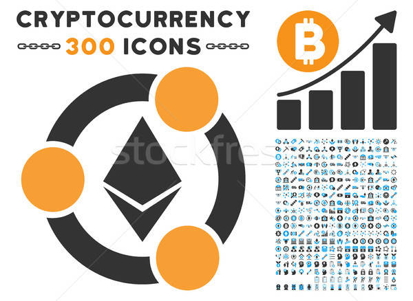 Ethereum Collaboration Flat Icon with Clip Art Stock photo © ahasoft