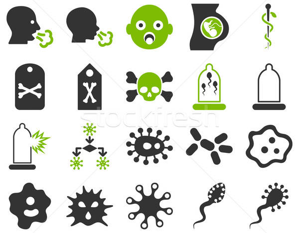 Stock photo: Medical bicolor icons
