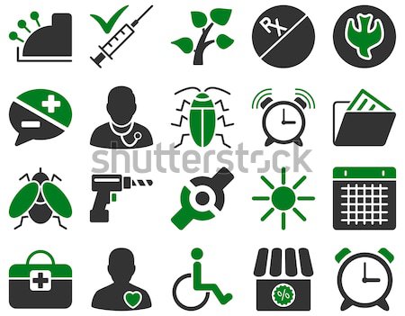 Medycznych ikona stylu zielone Zdjęcia stock © ahasoft