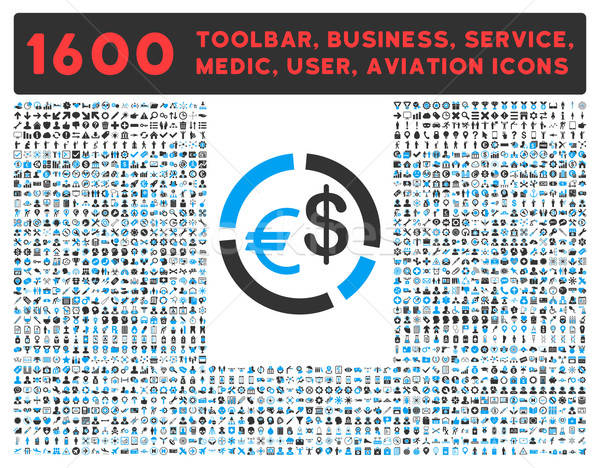 Stock fotó: Valuta · diagram · ikon · nagy · piktogram · gyűjtemény