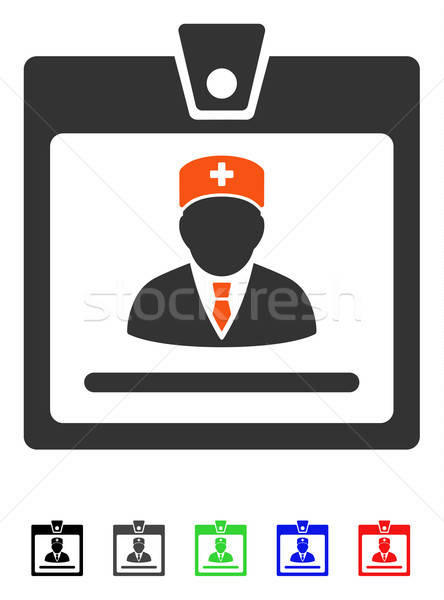 Doctor Badge Flat Icon Stock photo © ahasoft