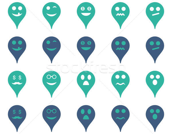 Emotion map marker icons. Stock photo © ahasoft