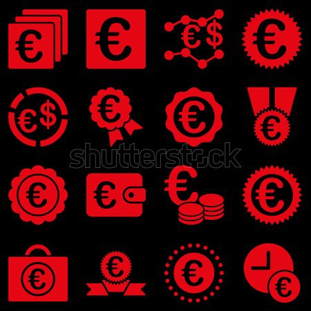 Euro banking business and service tools icons Stock photo © ahasoft