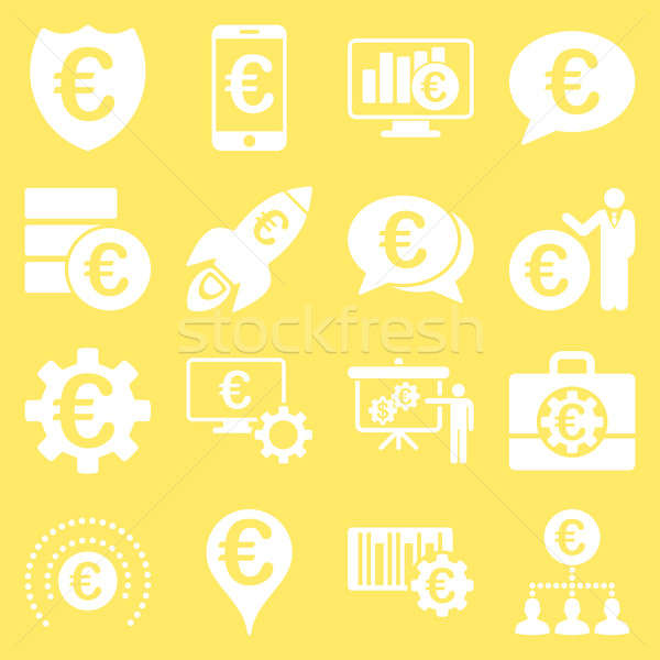 Foto stock: Euros · bancario · negocios · servicio · herramientas · iconos