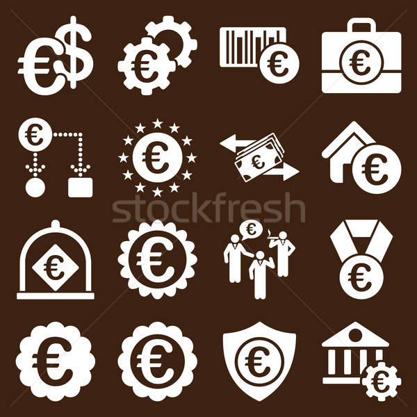 Euro Banking Business Service Werkzeuge Symbole Stock foto © ahasoft