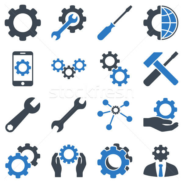 Options and service tools icon set Stock photo © ahasoft