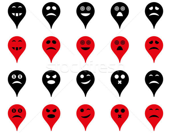 Emotion map marker icons. Stock photo © ahasoft