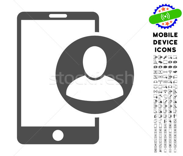 Phone User Profile Icon with Set Stock photo © ahasoft
