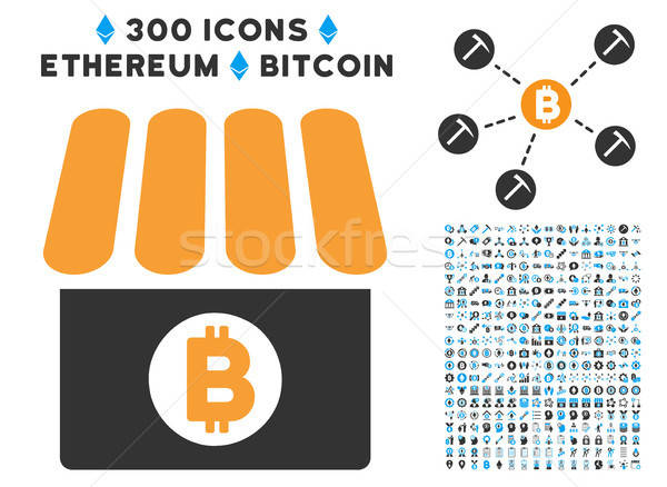 Bitcoin tienda icono inteligentes contrato Foto stock © ahasoft