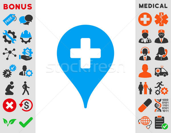 Clinica mappa icona vettore stile simbolo Foto d'archivio © ahasoft