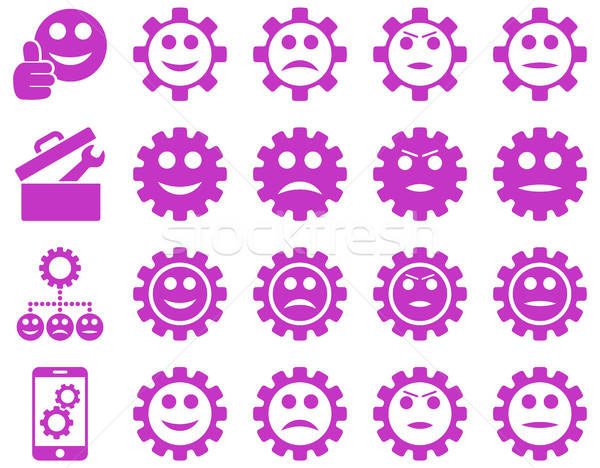 Tools and Smile Gears Icons Stock photo © ahasoft