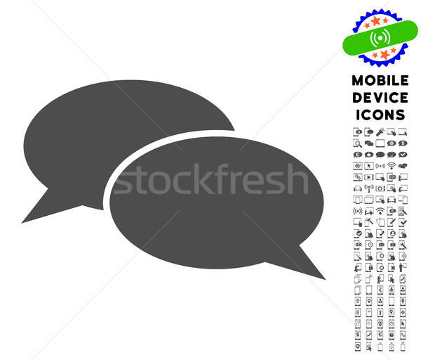 Message Clouds Icon with Set Stock photo © ahasoft