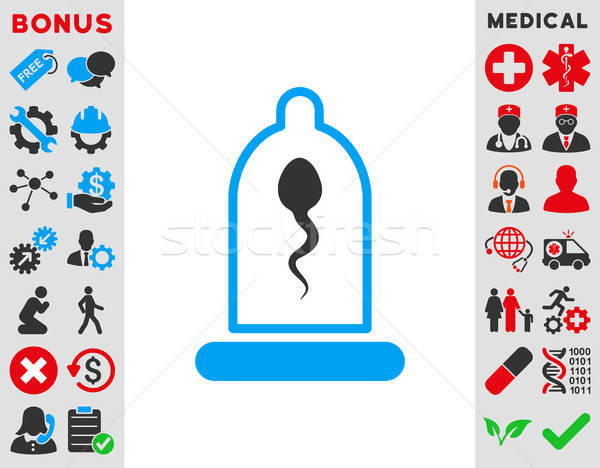Sperma óvszer ikon vektor stílus szimbólum Stock fotó © ahasoft