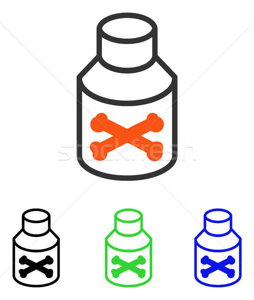 Stock photo: Poison Bottle Flat Vector Icon