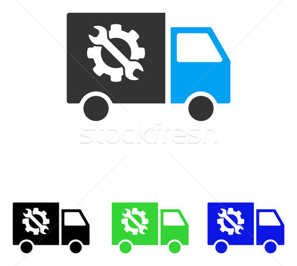 Stock photo: Equipment Truck Flat Vector Icon