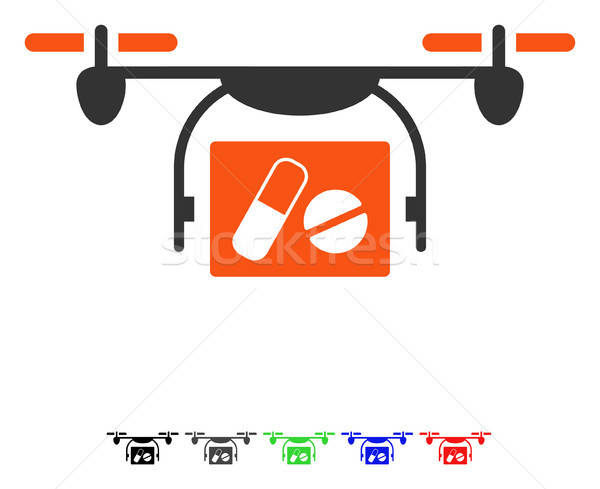 Medical Quadcopter Flat Icon Stock photo © ahasoft