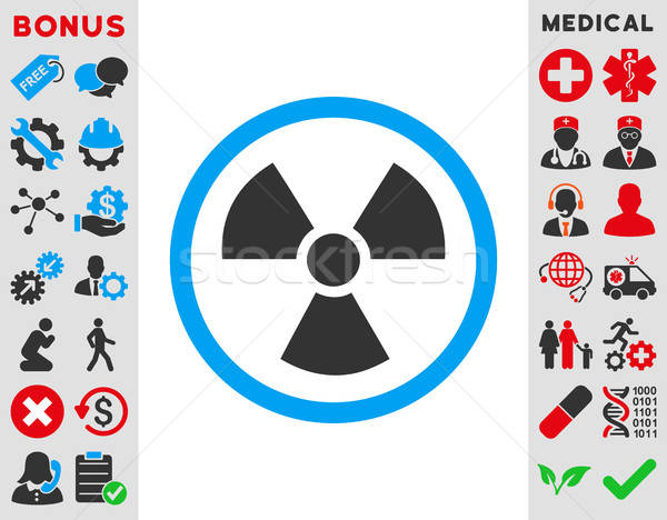 Radyasyon tehlike ikon vektör stil simge Stok fotoğraf © ahasoft