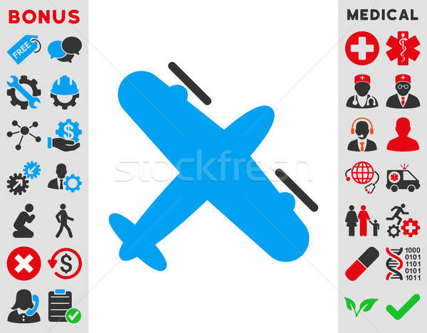 Csavar repülőgép ikon vektor stílus szimbólum Stock fotó © ahasoft
