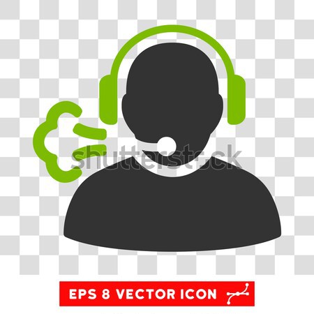 Call Center Woman Flat Vector Icon Stock photo © ahasoft