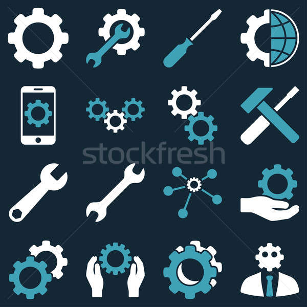 Options and service tools icon set Stock photo © ahasoft