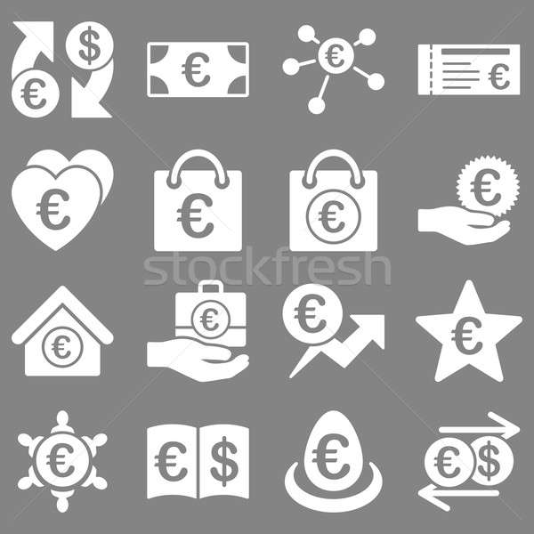 Stock photo: Euro banking business and service tools icons