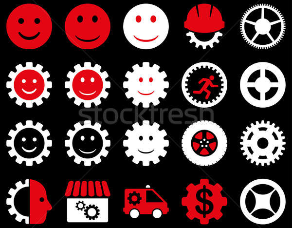 Tools and Smile Gears Icons Stock photo © ahasoft