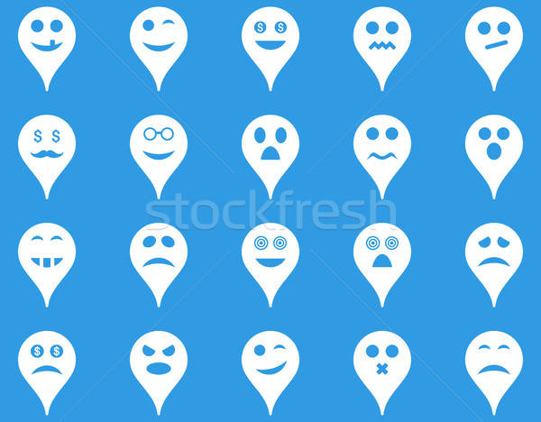 Emotion map marker icons. Stock photo © ahasoft