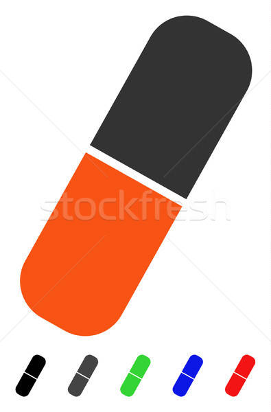 Capsule Flat Icon Stock photo © ahasoft